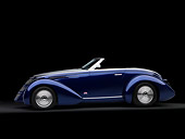 AUT 26 RK1183 01
2005 Aghassi Royale Roadster Blue Profile View On Seamless Studio