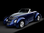 AUT 26 RK1185 01
2005 Aghassi Royale Roadster Blue 3/4 Front View On Seamless Studio