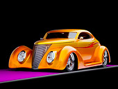 AUT 26 RK1240 01
1937 Ford Coupe Hot Rod Gold 3/4 Front View Studio