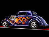 AUT 26 RK1271 01
1935 Chevrolet Coupe Hot Rod Blue 3/4 Rear View Studio