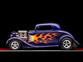 AUT 26 RK1275 01
1935 Chevrolet Coupe Hot Rod Blue Profile View Studio
