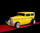 AUT 26 RK1289 01
Goodguys' 1932 Ford Tudor Sedan Hot Rod Yellow 3/4 Front View Studio