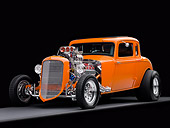 AUT 26 RK2688 01
1934 Plymouth 5-Window Coupe Hot Rod Orange 3/4 Front View Studio