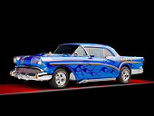 AUT 26 RK2752 01
1957 Buick Special Hot Rod Blue With Flames 3/4 Front View Studio