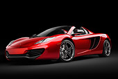 AUT 28 RK0193 01
2013 McLaren MP4-12C Spider Red 3/4 Front View In Studio
