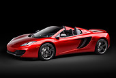 AUT 28 RK0195 01
2013 McLaren Spider MP4-12C Red 3/4 Front View In Studio