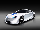 AUT 09 RK1058 01
Toyota FT-HS Hybrid Sports Concept White 3/4 Front View Studio