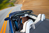 AUT 29 BK0016 01
2009 BMW Z4 Convertible Blue Driving On Road Overhead View