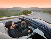 AUT 29 BK0019 01
2009 BMW Z4 Convertible Blue Driving On Road Overhead View