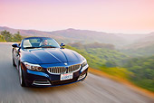 AUT 29 BK0021 01
2009 BMW Z4 Convertible Blue Driving On Road