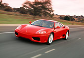 AUT 29 RK0494 07
1999 Ferrari 360 Modena Red Front 3/4 View On Road In Motion