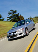 AUT 29 RK0638 38
2003 Mitsubishi Lancer Evolution VIII Silver Slanted 3/4 Front View On Road In Motion