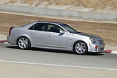AUT 29 RK0804 01
2004 Cadillac CTS-V SLV Silver 3/4 Side View On Pavement In Motion