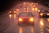 AUT 29 RK0106 91
1998 Ford Taurus GL Head On Shot On Freeway In Rain