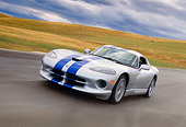 AUT 29 RK0369 28
1999 Dodge Viper GTS ACR Silver Blue Stripes In Motion On Race Track