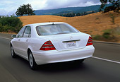 AUT 29 RK0431 14
2000 Mercedes-Benz 500S White 3/4 Rear View On Road In Motion