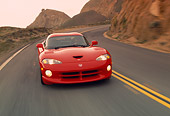 AUT 29 RK0536 06
1997 Dodge Viper GTS Red Head On View On Road In Motion