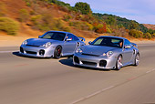 AUT 29 RK0654 02
2004 Porsche X50 2002 996 Turbo Silver 3/4 Front View On Road In Motion