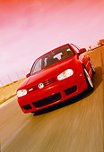 AUT 29 RK0675 05
2005 Volkswagen R32 Golf Red Slanted 3/4 Front View On Road In Motion Filtered