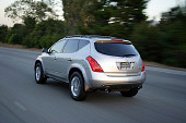 AUT 29 RK0873 01
2005 Nissan Murano Silver Rear 3/4 View On Road In Motion
