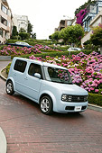 AUT 29 RK0992 01
2004 Nissan Cube Light Blue 3/4 Front View Descending Lombard Street San Francisco