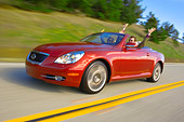 AUT 29 RK1152 01
2006 Lexus SC430 Convertible Burgundy 3/4 Side On Road