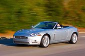 AUT 29 RK1420 01
2008 Jaguar XKR Convertible Silver 3/4 Front View On Road In Motion