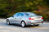 AUT 29 RK1430 01
2005 BMW 525i Gray 3/4 Rear View Driving On Highway