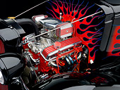AUT 30 BK0012 01
1933 Chevrolet Mercury CC Coupe Hot Rod Black With Red Flames Engine Detail Studio