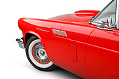 AUT 30 BK0185 01
1957 Ford Thunderbird Red With White Top Side Detail On White Seamless