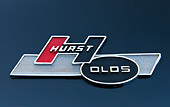 AUT 30 BK0194 01
1968 Oldsmobile Hurst/Olds Silver With Black Stripes Logo Detail