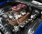 AUT 30 BK0200 01
1972 Ford Torino Blue Engine Detail
