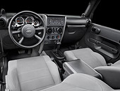 AUT 30 BK0210 01
2007 Jeep Wrangler Sahara Interior Detail In Studio
