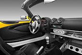 AUT 30 IZ1236 01
2010 Lotus Elise SC Yellow Interior Detail In Studio