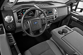 AUT 30 IZ1260 01
2013 Ford F-250 SD Crew Cab 4X4 Pickup Truck Silver Interior Detail In Studio