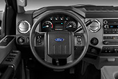 AUT 30 IZ1263 01
2013 Ford F-250 SD Crew Cab 4X4 Pickup Truck Silver Interior Detail In Studio