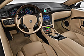 AUT 30 IZ1266 01
2013 Maserati GranTurismo S Automatic Coupe Blue Interior Detail In Studio