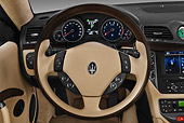 AUT 30 IZ1270 01
2013 Maserati GranTurismo S Automatic Coupe Blue Interior Detail In Studio