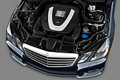 AUT 30 IZ1297 01
2011 Mercedes-Benz E350 4Matic Wagon Blue Engine Detail In Studio