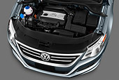AUT 30 IZ1311 01
2012 Volkswagen CC Sport R-Line Sedan Blue Engine Detail In Studio