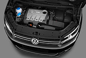 AUT 30 IZ1322 01
2010 Volkswagen Touran Highline 5 Door Mini MPV Black Engine Detail In Studio