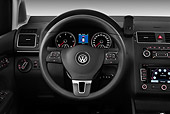 AUT 30 IZ1326 01
2010 Volkswagen Touran Highline 5 Door Mini MPV Black Interior Detail In Studio