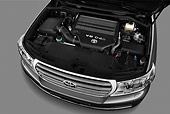 AUT 30 IZ1327 01
2012 Toyota Land Cruiser SUV Dark Gray Engine Detail In Studio