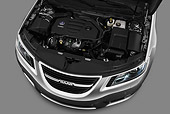 AUT 30 IZ1347 01
2011 Saab 95 Vector 4-Door Sedan Gray Engine Detail In Studio