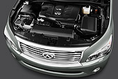 AUT 30 IZ1367 01
2013 Infiniti Q56 SUV Silver-Green Engine Detail In Studio