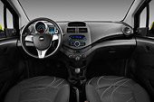 AUT 30 IZ1380 01
2013 Chevrolet Spark LS 5 Door Hatchback Green Interior Detail In Studio
