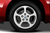 AUT 30 IZ1392 01
2012 Nissan Leaf SL Red Front Wheel Detail In Studio
