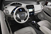 AUT 30 IZ1394 01
2012 Nissan Leaf SL Red Interior Detail In Studio