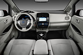 AUT 30 IZ1395 01
2012 Nissan Leaf SL Red Interior Detail In Studio