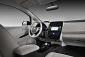 AUT 30 IZ1397 01
2012 Nissan Leaf SL Red Interior Detail In Studio